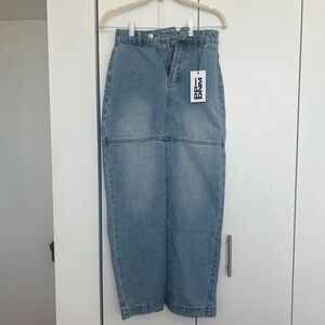 Princess Polly Markanna Denim Maxi Skirt Light Wash